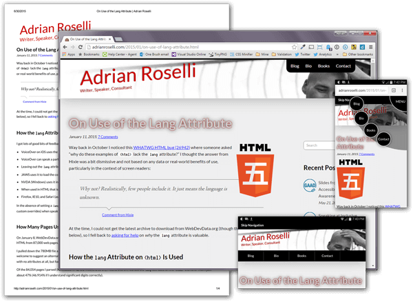 Screen shots of the new site.