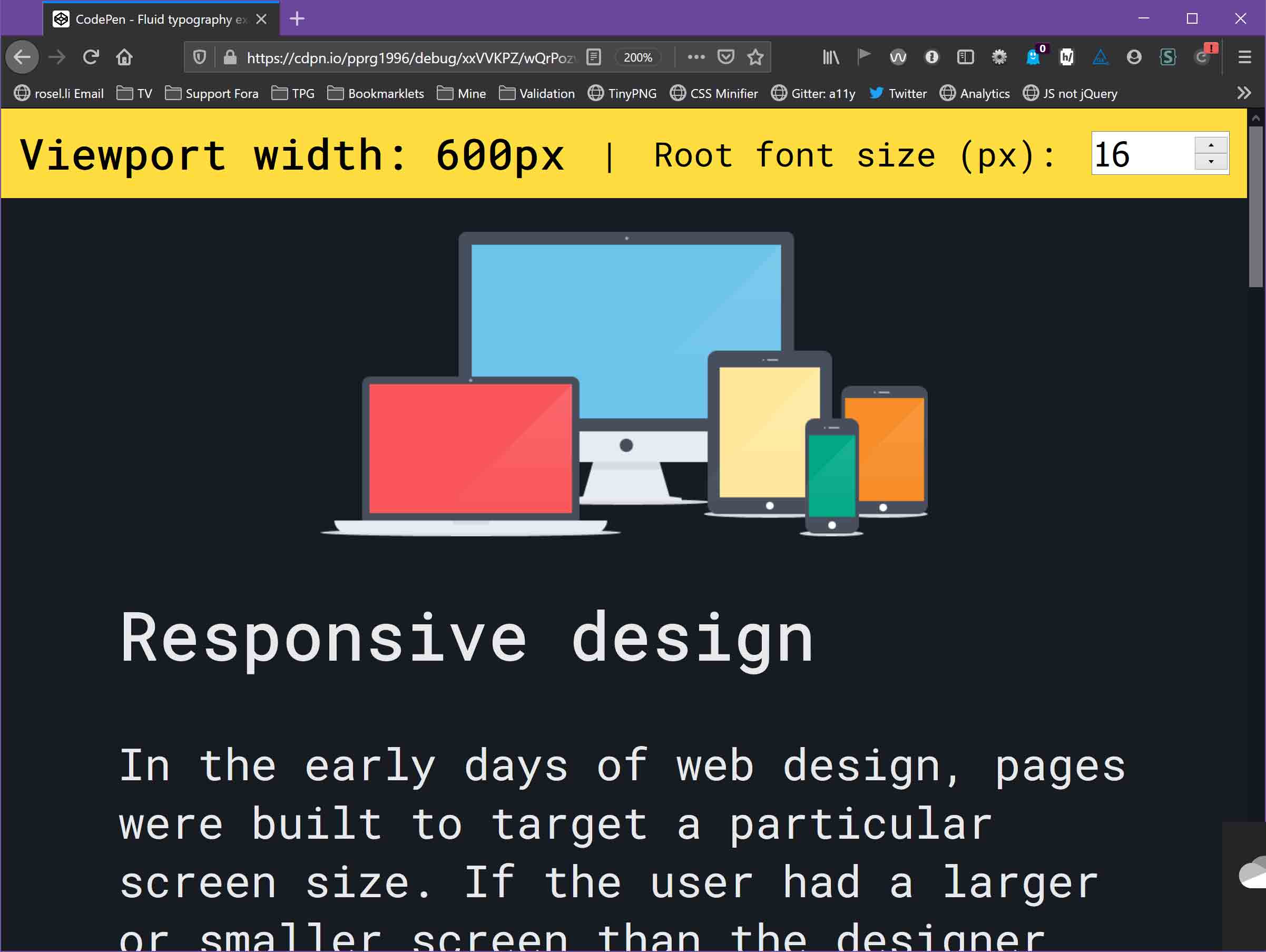 At 200% zoom, about 4 lines of text fit in the window.